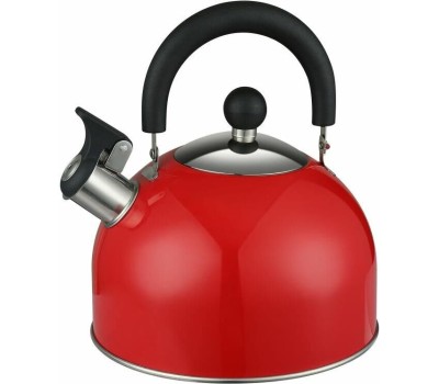 Чайник со свистком HITT H01023/1 Rondo Plus 2,5л со св., капсул. дно, красный Л6115