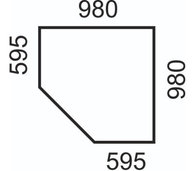 Шкаф АНРЭКС OLIVIA Шкаф угловой с полками 97х97, цвет вудлайн крем/дуб анкона