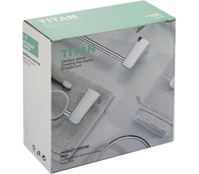 Аксессуары для ванной комнаты и туалета TITAN 76002 Держатель туалетной бумаги и полотенца, без экрана, чёрного цвета