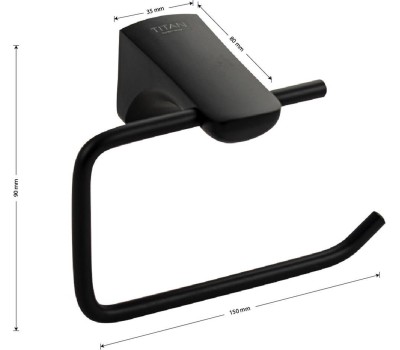 Аксессуары для ванной комнаты и туалета TITAN 76002 Держатель туалетной бумаги и полотенца, без экрана, чёрного цвета