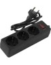 Сетевой фильтр 5BITES SP3B-510 GARDA - 3 роз - 1,0 м - черный