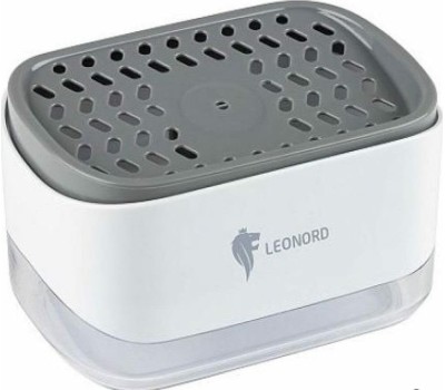 LEONORD Диспенсер для моющего средства SAUBER (нажимной, с держателем губки)