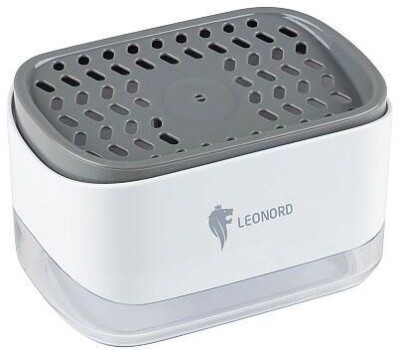 LEONORD Диспенсер для моющего средства SAUBER (нажимной, с держателем губки)