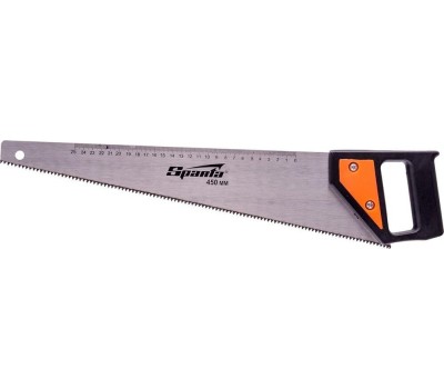 Ножовка SPARTA Ножовка по дереву, 450 мм, 5-6 TPI, каленый зуб, пластиковая рукоятка