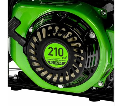 Генератор бензиновый СИБРТЕХ Генератор бензиновый БС-3500Э, 3,2 кВт, 230В, 15 л, электростартер 94538