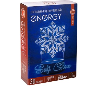 ENERGY Светильник декоративный EN-NL 26 3D снежинка (106257)