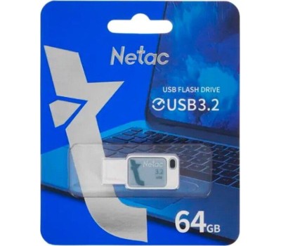 Флешка NETAC Флешка USB UA31 64ГБ, USB3.2, синий [nt03ua31n-064g-32bl]