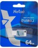 Флешка NETAC Флешка USB UA31 64ГБ, USB3.2, синий [nt03ua31n-064g-32bl]
