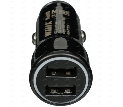 WIIIX Автомобильное зарядное устройство UCC-5-2-01-ANT, 2xUSB-A, 2.4A, черный