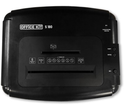 шредеры OFFICE KIT Уничтожитель бумаг S180 (0,8x1), P-7, 0,8x1, 5 лист. одновременно, 32л [ok0101s180]