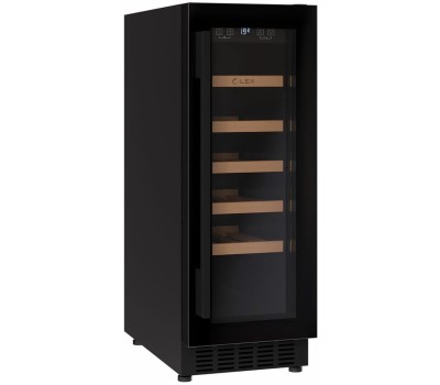 LEX Винный шкаф однокамерный LWD3020BL вместимость: 20 бутылок, черный