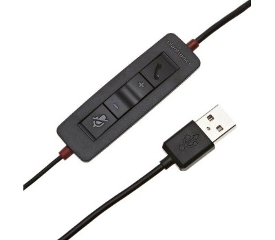 POLY Гарнитура Blackwire 3220, для компьютера, накладные, проводные, черный [8x228a6]