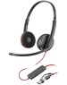 POLY Гарнитура Blackwire 3220, для компьютера, накладные, проводные, черный [8x228a6]