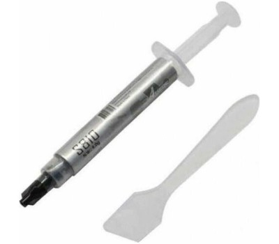 ALSEYE Термопаста S-810 Color: Grey Thermal Conductivity: >4.63 W/m-K Thermal Impdedance: <0.0087 ℃-in2/W Specific Gravity: >3.15 Viscosity: 12500 Thixotropic Index: 280 ±10 1/10mm Moment Beared Temperature: -50-300℃ Operation Temperture: -30-280℃; silico