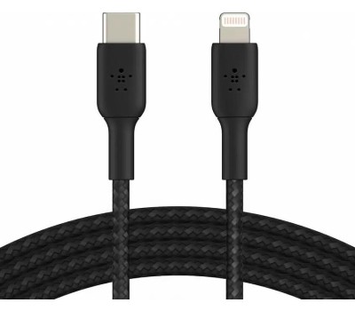 BELKIN Кабель BoostCharge USB-C Braided Cable with Lightning Connector. Длина: 2м. Цвет: черный