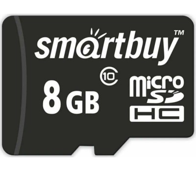 Карта памяти SMARTBUY (SB8GBSDCL10-01) MicroSDHC 8GB Сlass10 + адаптер