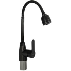 Смесители BRIMIX 5913 Смеситель для кухни, шаровый, из высокопрочного АБС пластика, с гибким изливом, с большим двухрежимным аэратором, цвет ЧЕРНЫЙ