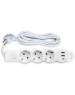 Удлигитель СПУТНИК Mi303USB 2.1A 3роз* 1,5м белый