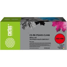 Картридж лазерный CACTUS Заправочный комплект CS-RK-PG445-CL446, 30мл, голубой/пурпурный/желтый/черный