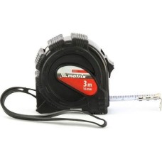 Рулетка MATRIX Рулетка Black,3 м х 16 мм,обрезиненный корпус 31013