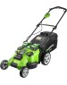 GREENWORKS Газонокосилка аккумуляторная G40LM49DB, 49см, несамоходная, без АКБ, без ЗУ [2500207]
