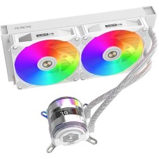 ALSEYE Жидкостная система охлаждения i240-W, Pump dimensions: L70*W70*H52.4 mm Pump speed: 3200RPM±10% Pump bearing: ceramic bearing Water bloack dimensions: 275*120*27mm Interlocking fan dimensions: 120*120*25mm Voltage: DC 12V Current: 0.2A±10% Fan spee