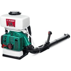 ЗУБР Опрыскиватель ОПБ-14-57, бензиновый, ранцевый, 14л, зеленый