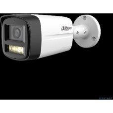 DAHUA DH-HAC-HFW1200TLMP-IL-T-0360B Уличная цилиндрическая HDCVI 2Мп; CMOS; объектив 3.6мм; ИК 40м, Led 40м; IP67;металл, пластик