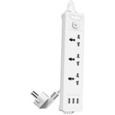 DELI Сетевой фильтр ET408 2м (3 розетки) белый (пакет ПЭ)