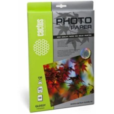 CACTUS Фотобумага CS-GA413050 A4/130г/м2/50л./белый глянцевое для струйной печати