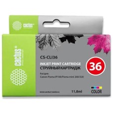 CACTUS Картридж струйный CS-CLI36 CLI-36 многоцветный (11.8мл) для Canon Pixma iP 100/ MiNi 260 с чипом