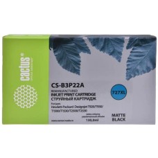 CACTUS Картридж струйный CS-B3P22A №727 черный матовый (130мл) для HP DJ T920/T1500/T2530 с чипом