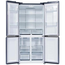 LEX Холодильник LCD450BMID 3-хкамерн. синий металлик/черный инвертер