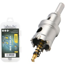 DELI Коронка по металлу твердосплавная с центрирующим сверлом DH-TCT028-E1 диаметр 28мм, шестигранный хвостовик