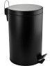 САНАКС - Ведро из нержавеющей стали, с педалью, круглое, 12 литров, цвет ЧЁРНЫЙ. 2412