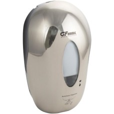 GFmark - Дозатор СЕНСОРНЫЙ, для жидкого МЫЛА , модель КОКОН с окошком, пластик АБС, ХРОМ, с датчиком объёма жидкости и уровня заряда батарей, 1000 мл 720