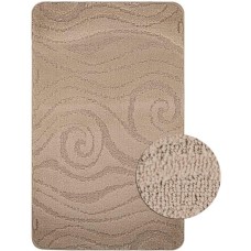 САНАКС - Коврик в ванную КЛАССИК УНИ 202018, одинарный БЕЖЕВЫЙ, 55х90 см, 100% полиэстер 00323