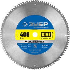 ЗУБР Чисторез, 400 x 30 мм, 100Т, пильный диск по дереву, Профессионал (36905-400-30-100)