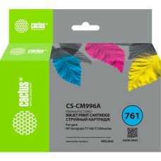 Картридж струйный CACTUS Картридж струйный CS-CM996A №761 темно-серый (400мл) для HP DesignJet T7100/Т7200 с чипом