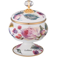 Сахарница LEFARD САХАРНИЦА НА НОЖКЕ С КРЫШКОЙ,СЕРИЯ ВИНТАЖ, 0,85Л ДИАМЕТР=14 СМ. ВЫСОТА=19 СМ. (КОР=8ШТ.) 950-708