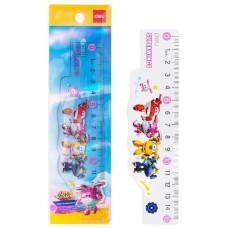 DELI Линейка EH658 Super Wings пластик дл.15см ассорти