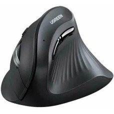 UGREEN Беспроводная компьютерная мышь вертикальная MU008mini (85765) Dual-mode Wireless Vertical Mouse 2.4 GHz&BT. Цвет: черный