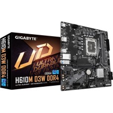 Материнская плата GIGABYTE Материнская плата H610M D3W DDR4 H610, LGA1700, 2*DDR4, 1*PCIEx16, 1*PCIEx1, 2*M.2, 1*TypeC, 3*USB3.2Gen1, 6*USB2.0, 4*SATA3.0, 1G, DP, HDMI, M-ATX, RTL