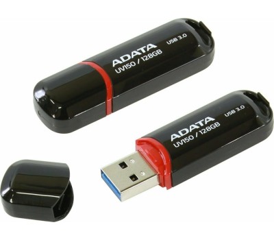 USB флеш A-DATA 128GB UV150 USB 3.0 черный (AUV150-128G-RBK)