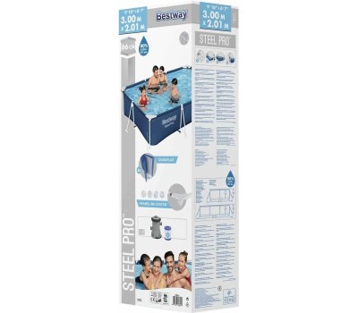 BESTWAY 56411 Бассейн каркасный 300х201х66см, 3300 л, с ф.-насосом
