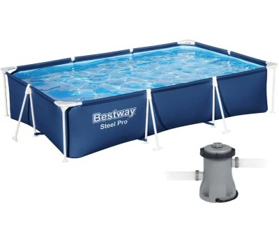 BESTWAY 56411 Бассейн каркасный 300х201х66см, 3300 л, с ф.-насосом