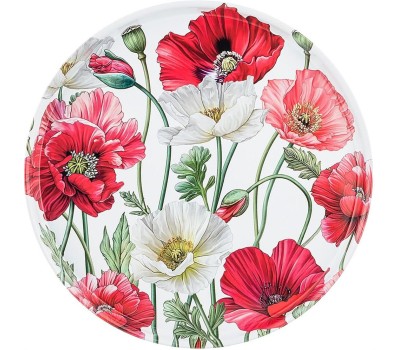 Поднос AGNESS 898-011 Маки 33см