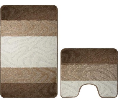 Коврик д/ванной комнаты САНАКС 00239 Коврик в ванную SILVER 19 двойной КРЕМОВЫЙ 60х100+50х60см