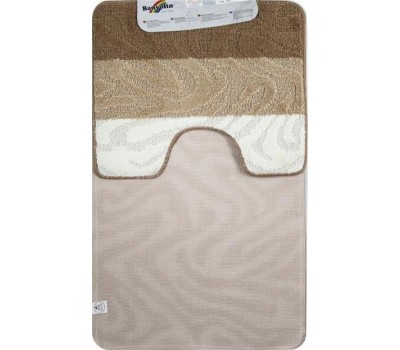 Коврик д/ванной комнаты САНАКС 00239 Коврик в ванную SILVER 19 двойной КРЕМОВЫЙ 60х100+50х60см