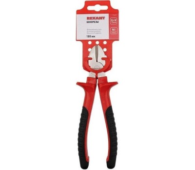 Ручной инструмент REXANT (12-4615) Бокорезы 180 мм никелированные, двухкомпонентные рукоятки